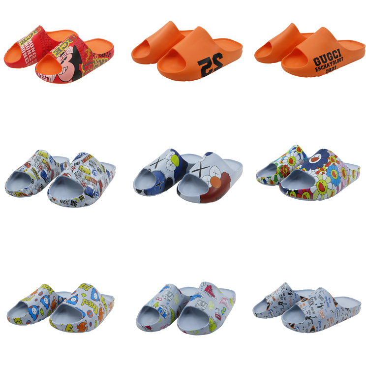 custom print styles of women slide slipper